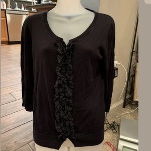 Talbots Black Sz S Cardigan Sweater silk